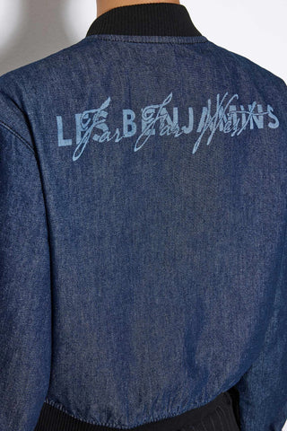 DENIM DETAILED BOMBER JACKET
