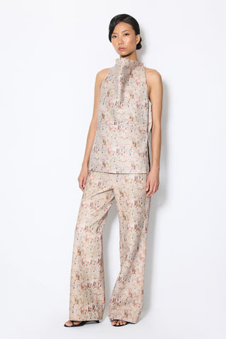 PRINTED LEATHER PANTS