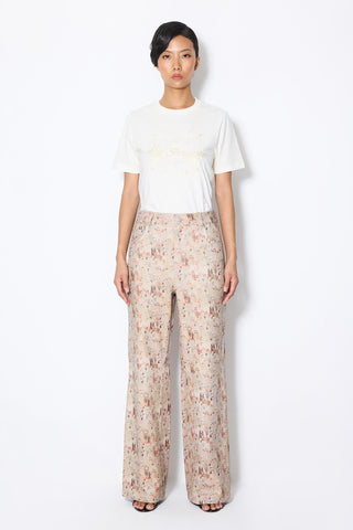 PRINTED LEATHER PANTS