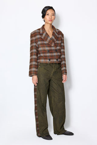 CHECK DETAILED PANTS