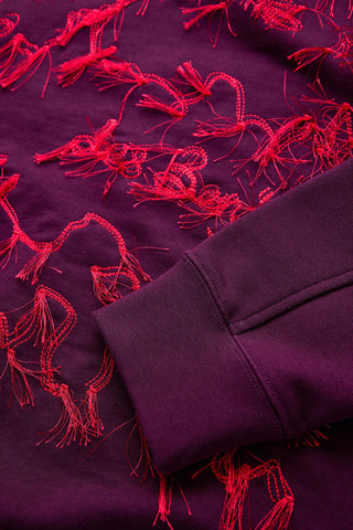 EMBROIDERY DETAILED SWEATSHIRT