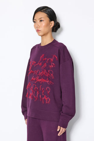 EMBROIDERY DETAILED SWEATSHIRT