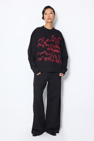 EMBROIDERY DETAILED SWEATSHIRT