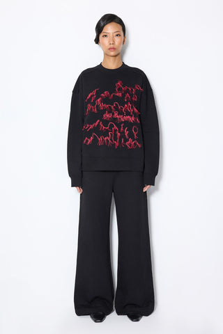 EMBROIDERY DETAILED SWEATSHIRT